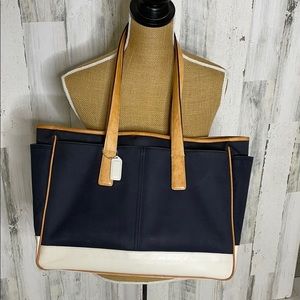 COACH Hamptons Collection canvas/leather tote